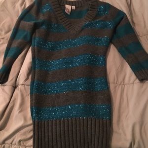 Blue and grey sweater